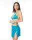 WILMA TIFFANY BLUE SEQUINED MINI SKIRT