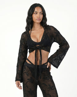 BRANDY TOP CROP BLACK