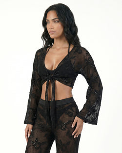 BRANDY TOP CROP BLACK