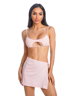 HALIA PAREO MARE TESSUTO LEGGERO DUSTY PINK