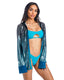 HALO CAMICIA PAILLETTES DEEP TEAL