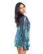 HALO CAMICIA PAILLETTES DEEP TEAL