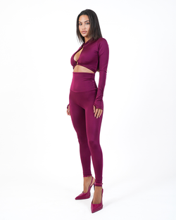 HANNA LEGGINGS BURGUNDY