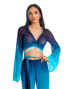 HARBOR TOP CROP DEEP TEAL