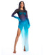 HAVANNA ABITO TUBINO CON SPACCO DEEP TEAL