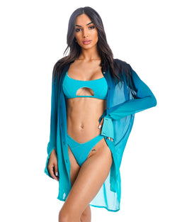 HAZE CAMICIONE STAMPA DEEP TEAL