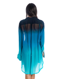 HAZE CAMICIONE STAMPA DEEP TEAL