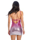 WIN BLACK WHITE SEQUINED MINIDRESS