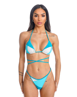 WANIA BIKINI CROSS BLUE TIFFANY