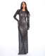 HUSH ABITO LUNGO PAILLETTES BLACK