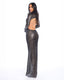 HUSH ABITO LUNGO PAILLETTES BLACK