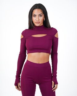 JENNIFER TOP OBLO' BURGUNDY