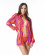 WILLA CAMICIA PAILLETTES FUCSIA ORANGE