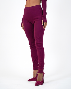 XENIA LEGGINGS CAVALLERIZZA BURGUNDY